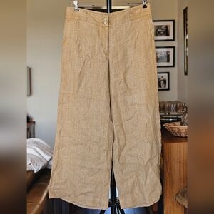 Dries Van Noten Womens Linen Wide-Leg Pants